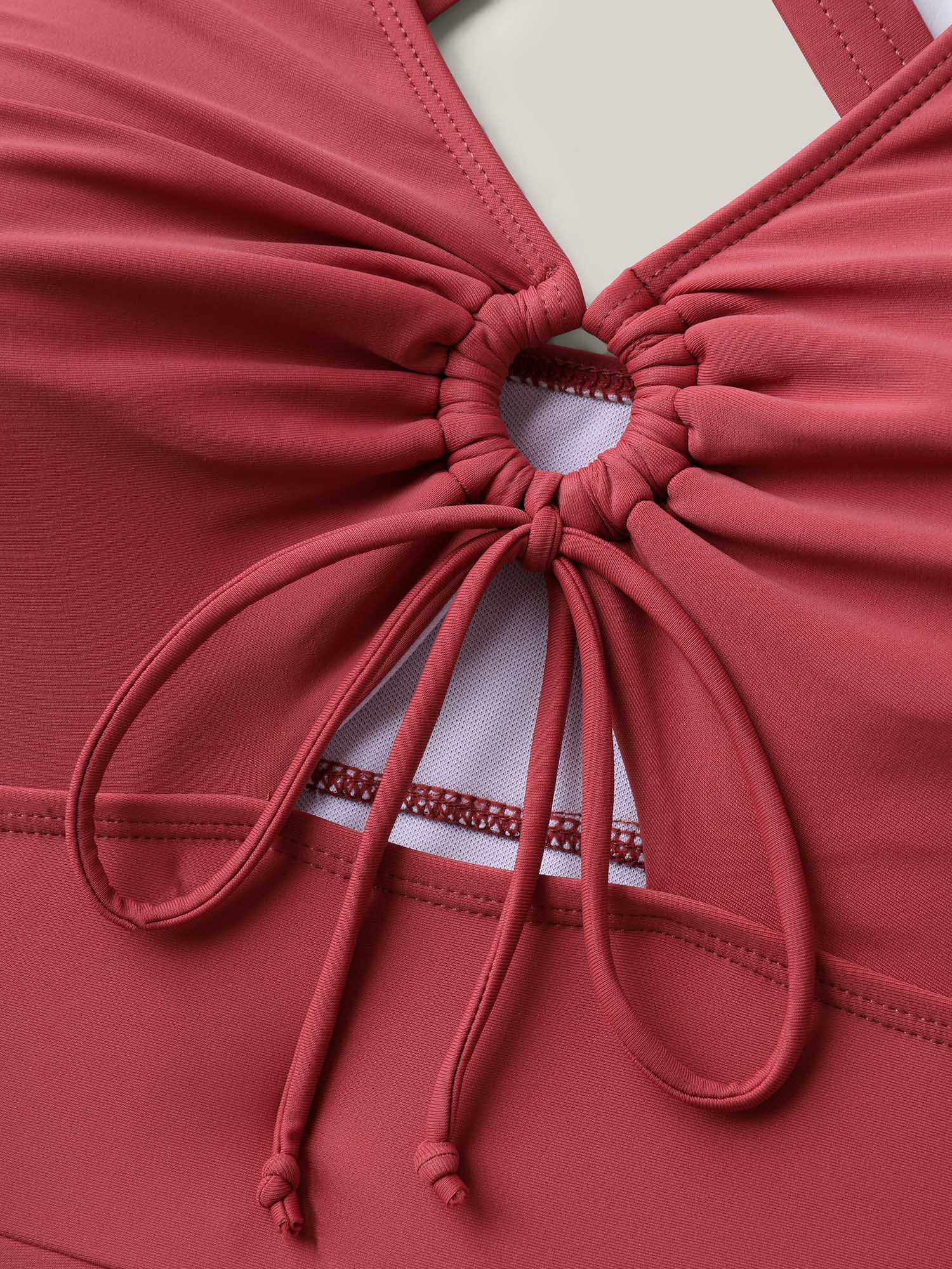 Anti-Float Tie Keyhole Swim Dress - Image 6