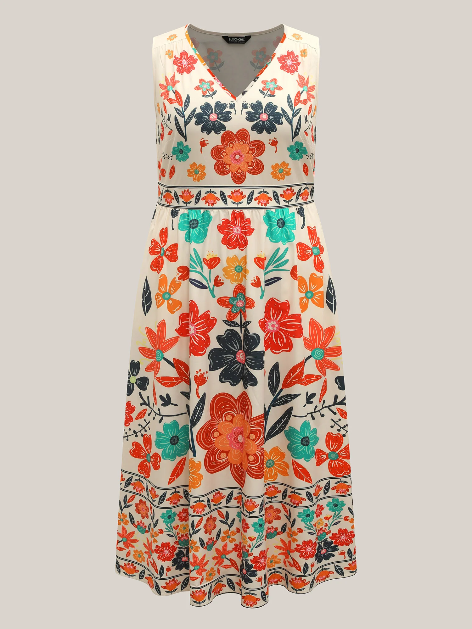 Floral Drama Cinched-Waist Maxi Dress - Image 5
