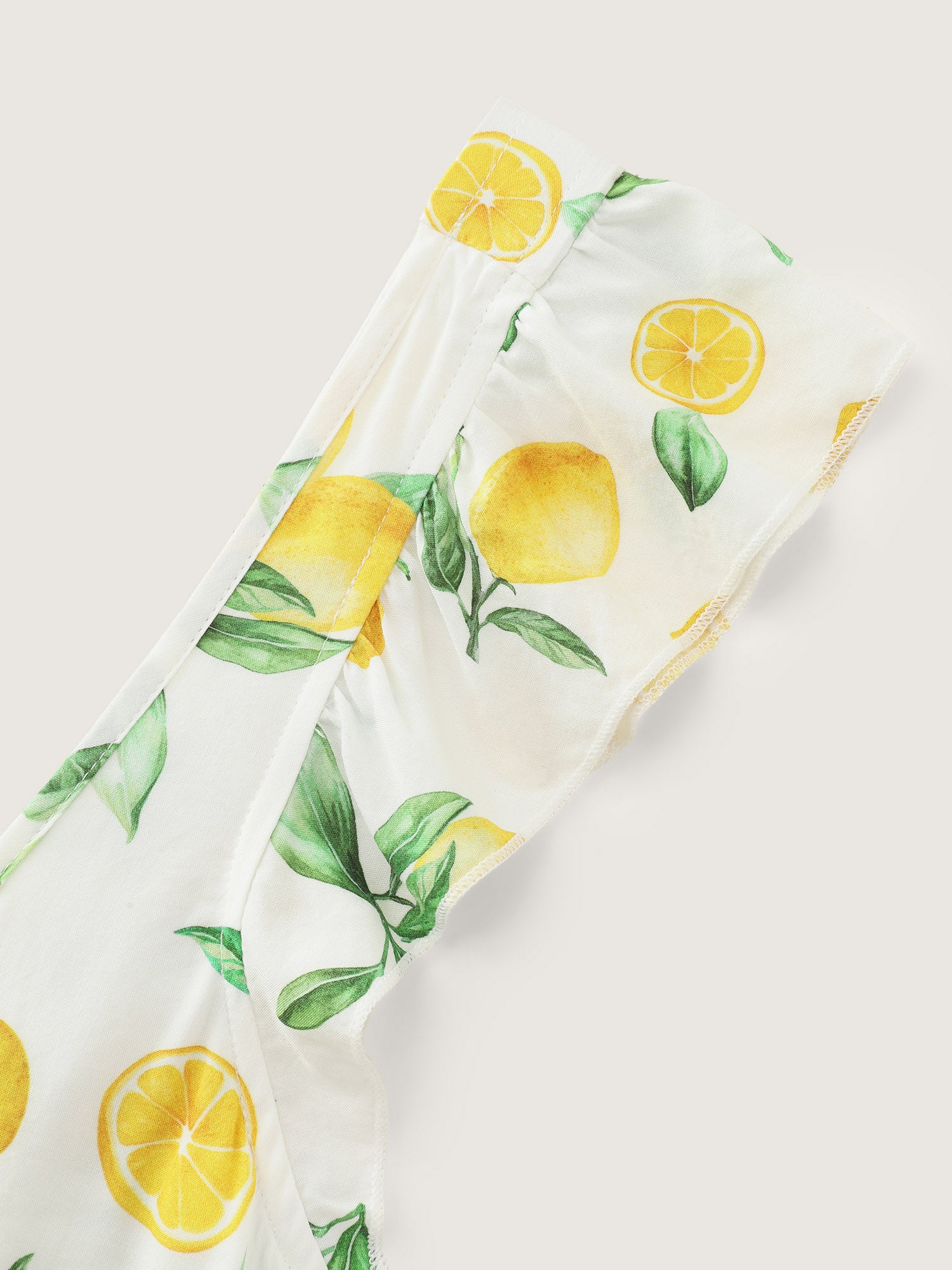 Hand Painted Lemon Print Ruched Blouse - Image 7