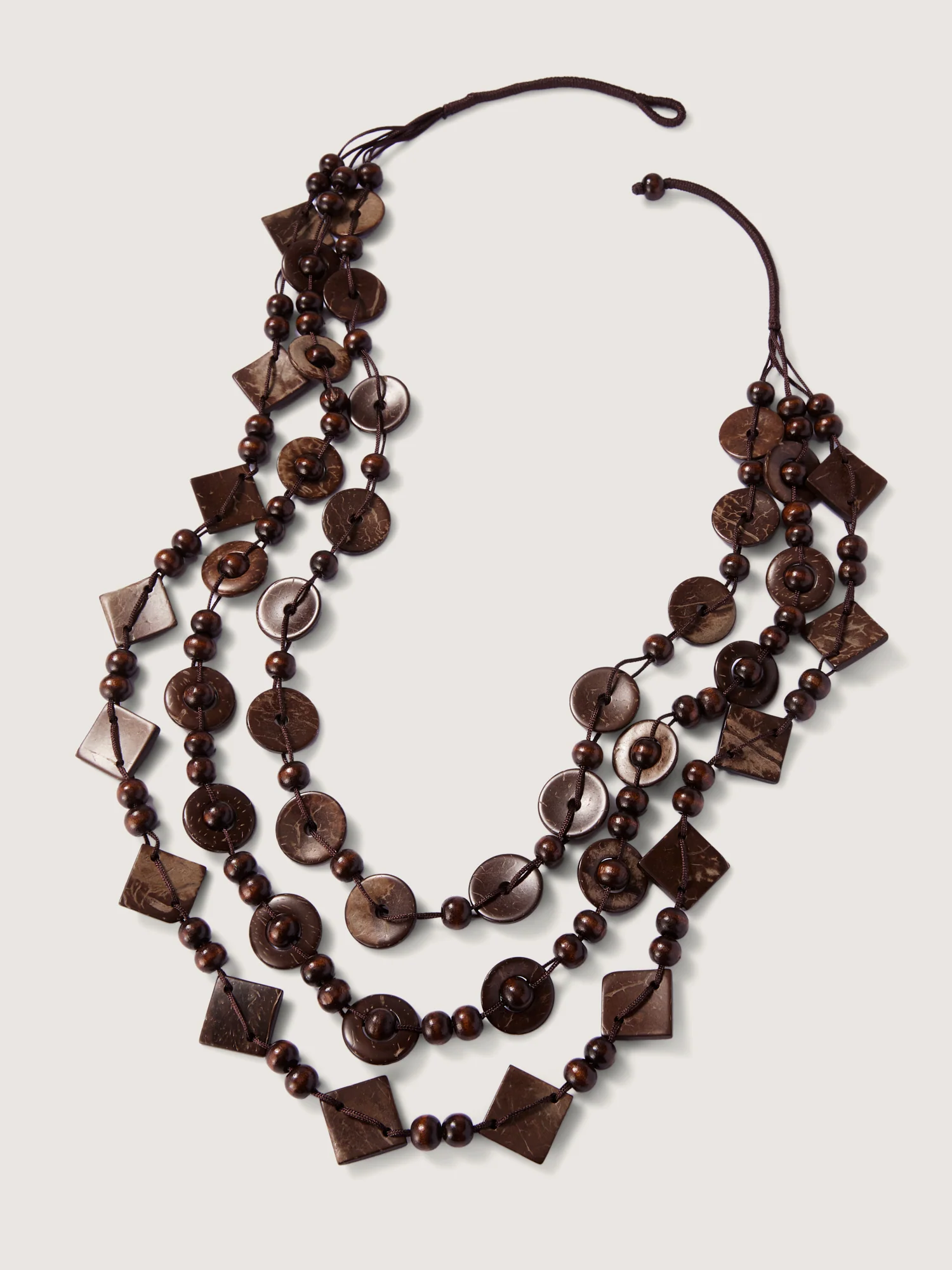 Layered Beaded Monochrome Necklace - Image 2