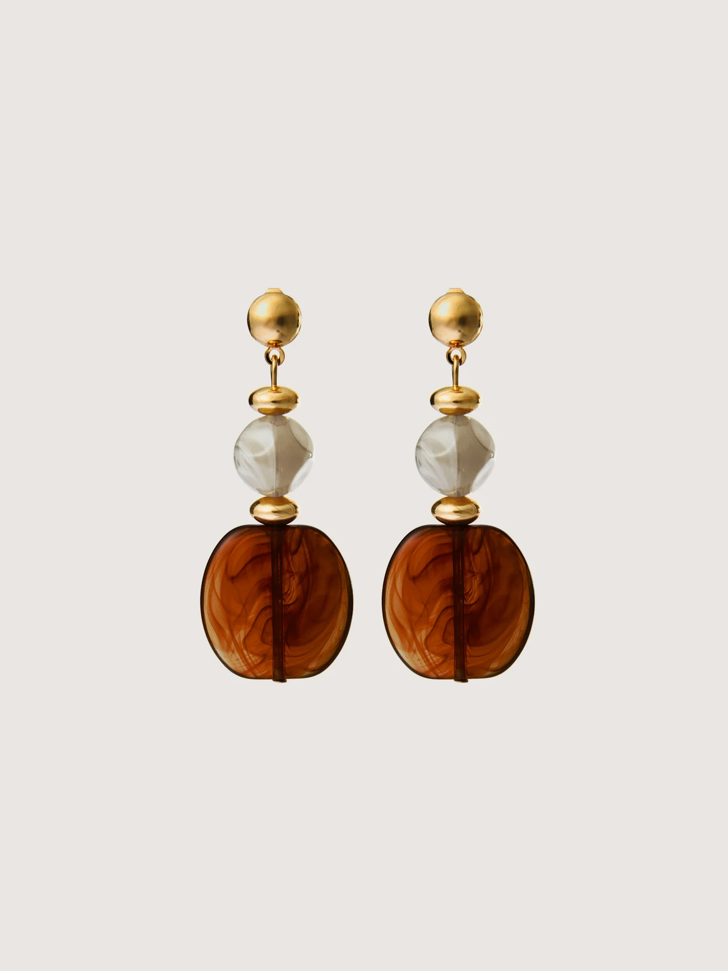 Multi-Color Stone Drop Earrings - Image 2