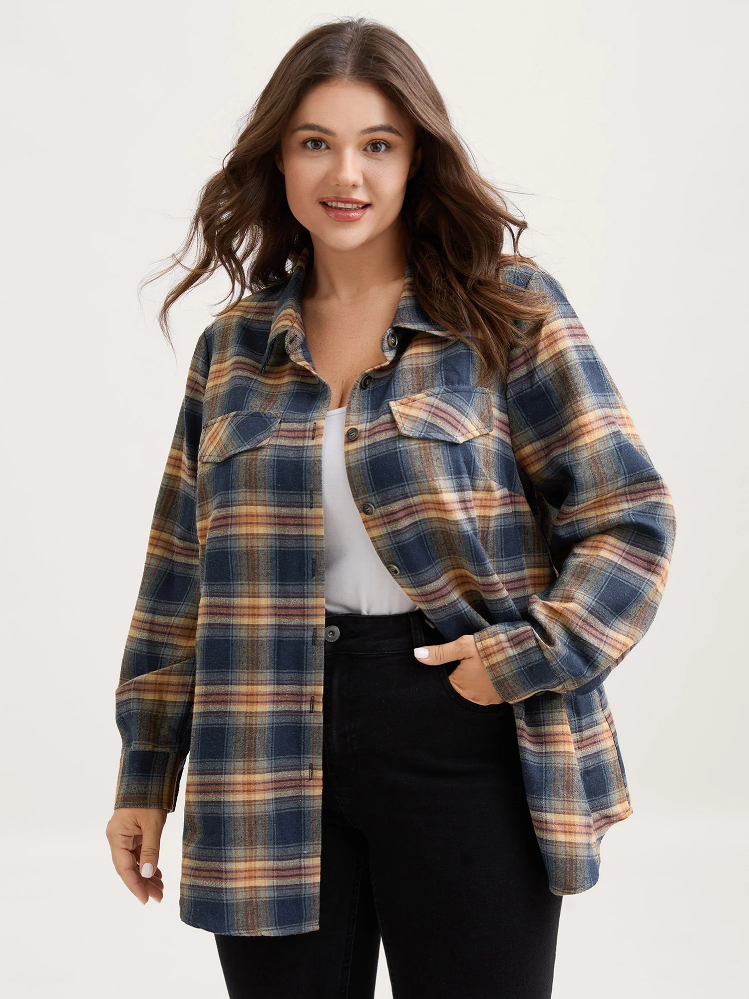 Plaid Print Button Down Shirt - Image 6