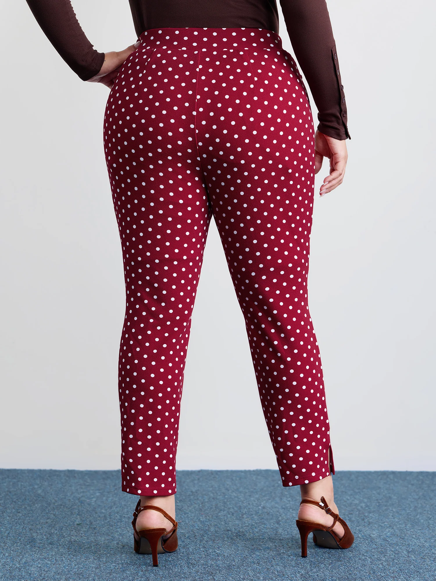Polka Dots Skinny-Fit Pants - Image 5