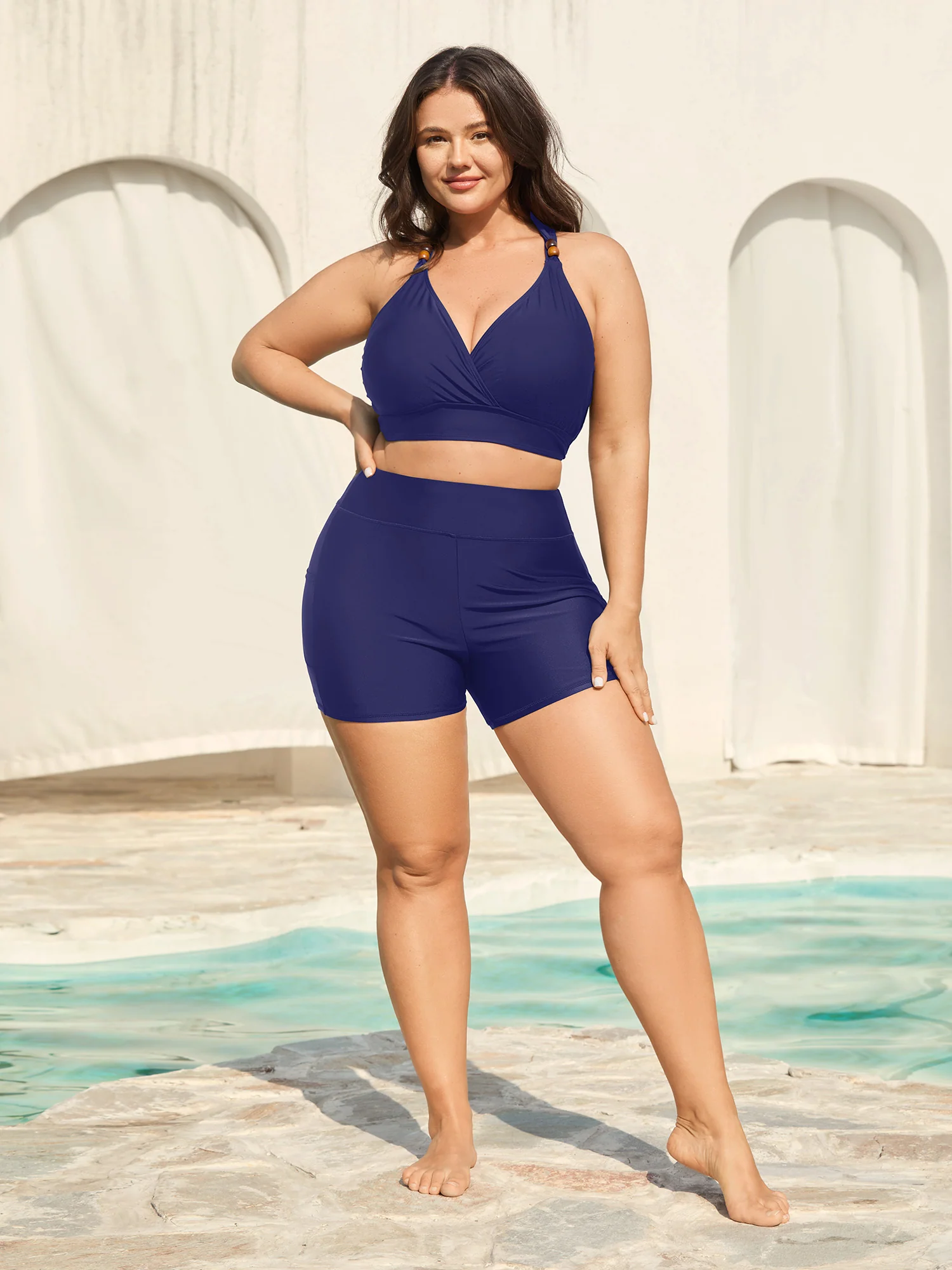 Sculpting Pockets Solid Swim Shorts - Image 14