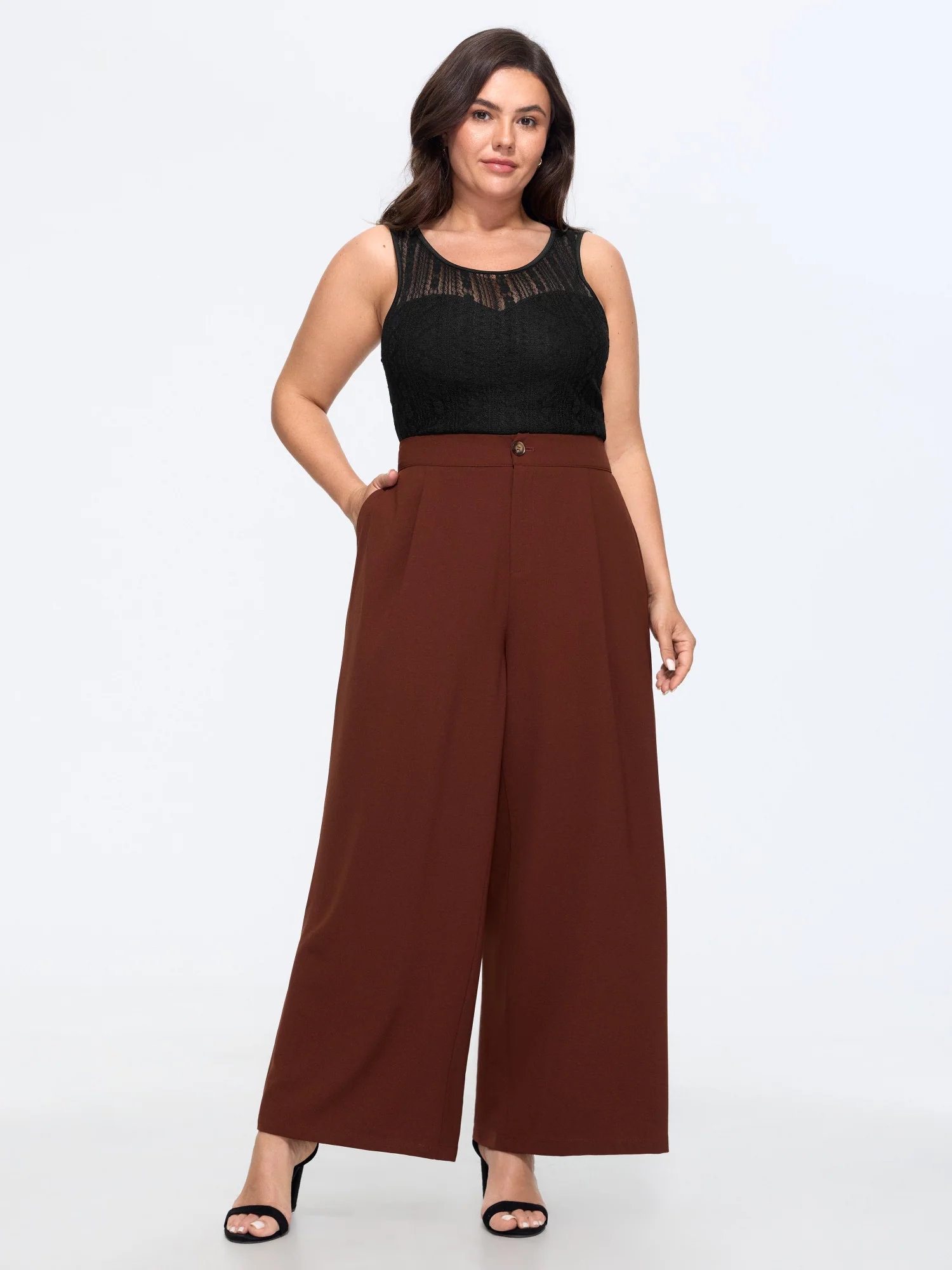 Sheer Floral Lace Layering Tank Top - Image 3