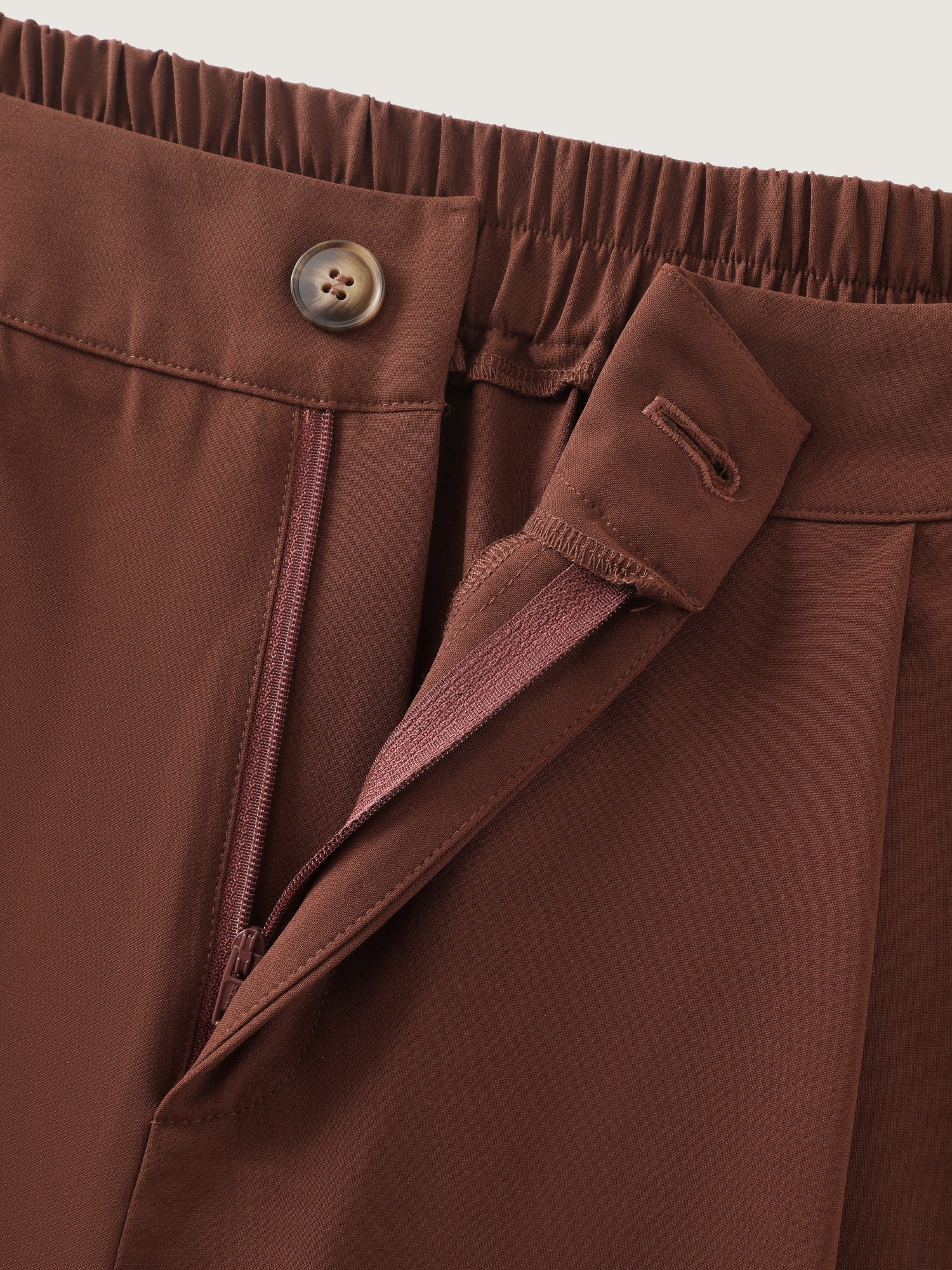 Solid Pleated High Waist Wide Leg Pants - Image 6