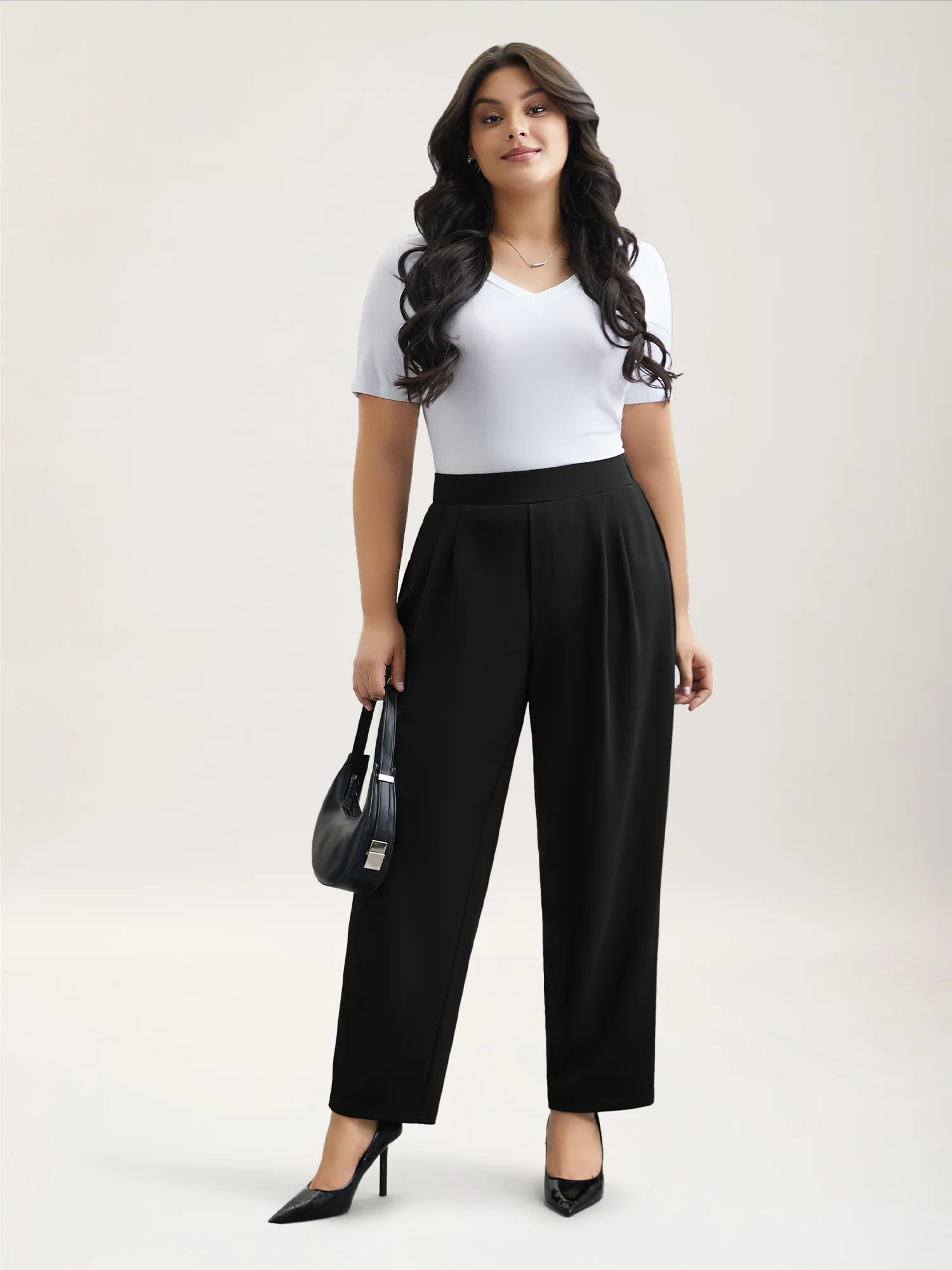 Stretchy-Waist Straight Leg Pants - Image 4