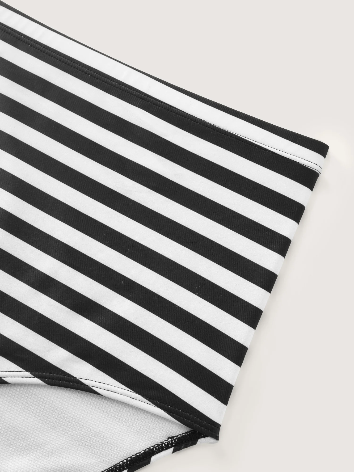 Striped Contrast Twist Front Swim Dress - Image 8