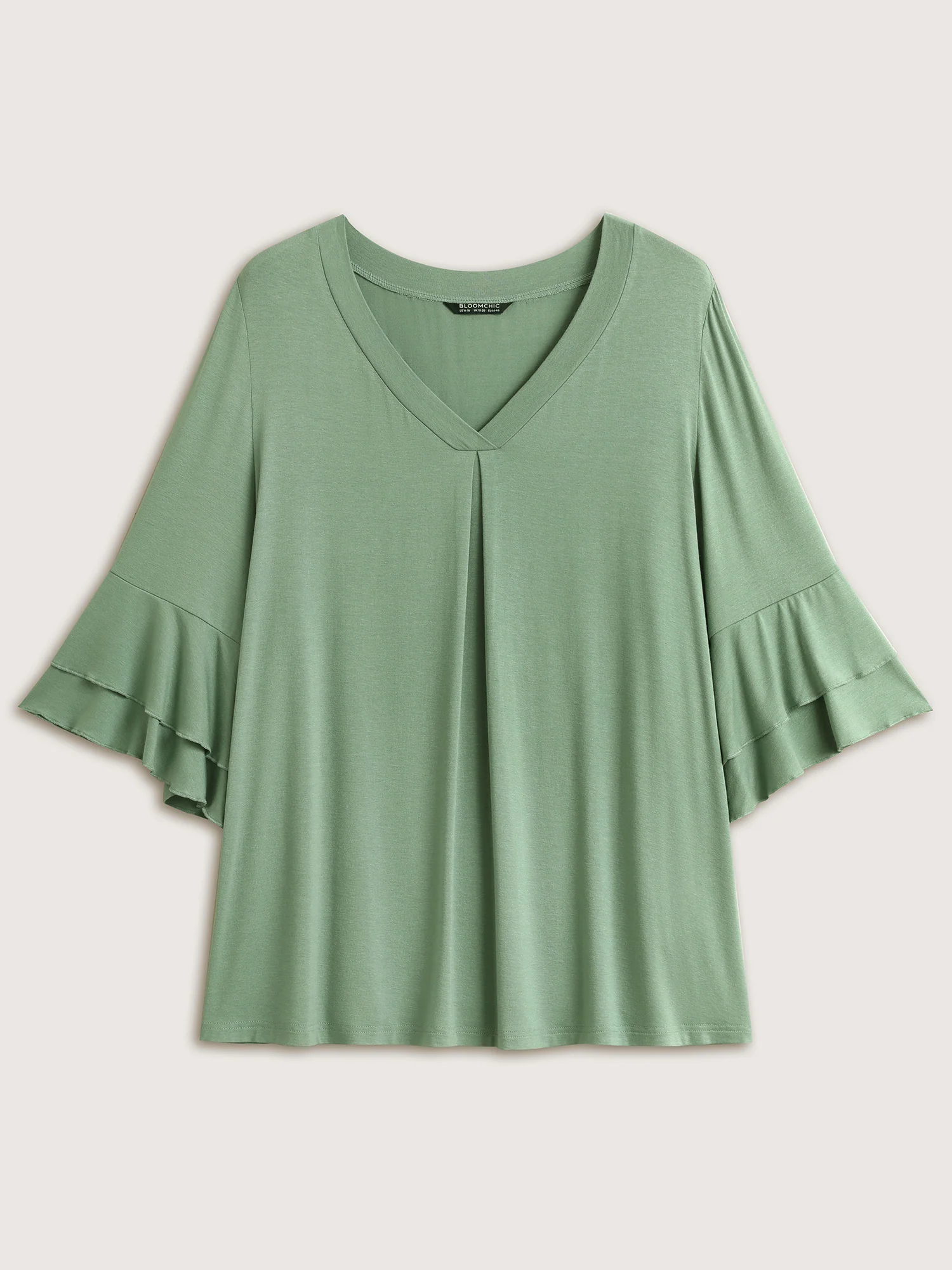 Supersoft Essentials Ruffle Layered Sleeve Pleated T-shirt - Image 5