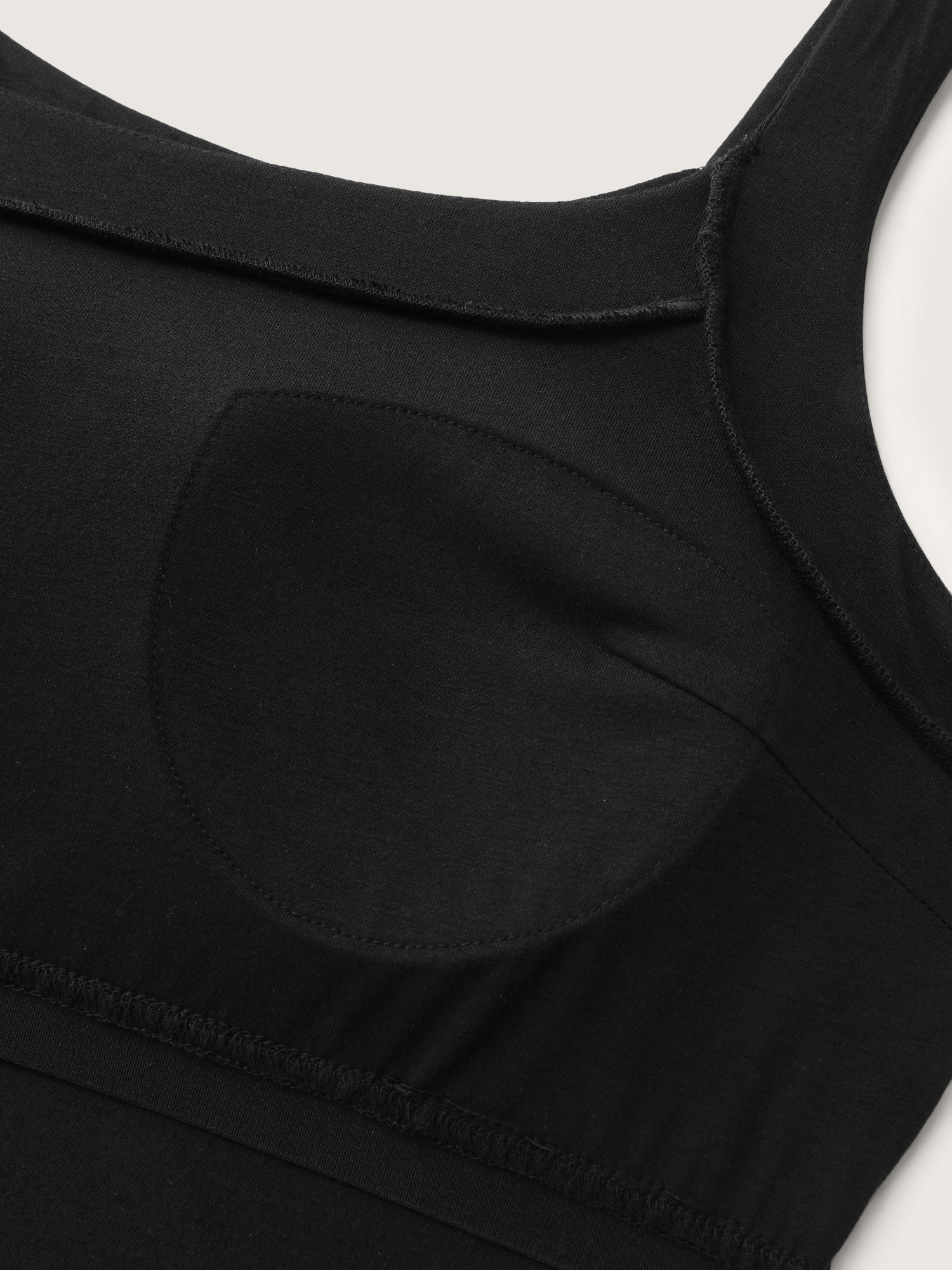 Supersoft Supportive Bra Fitted Plain Tank Top - Image 5