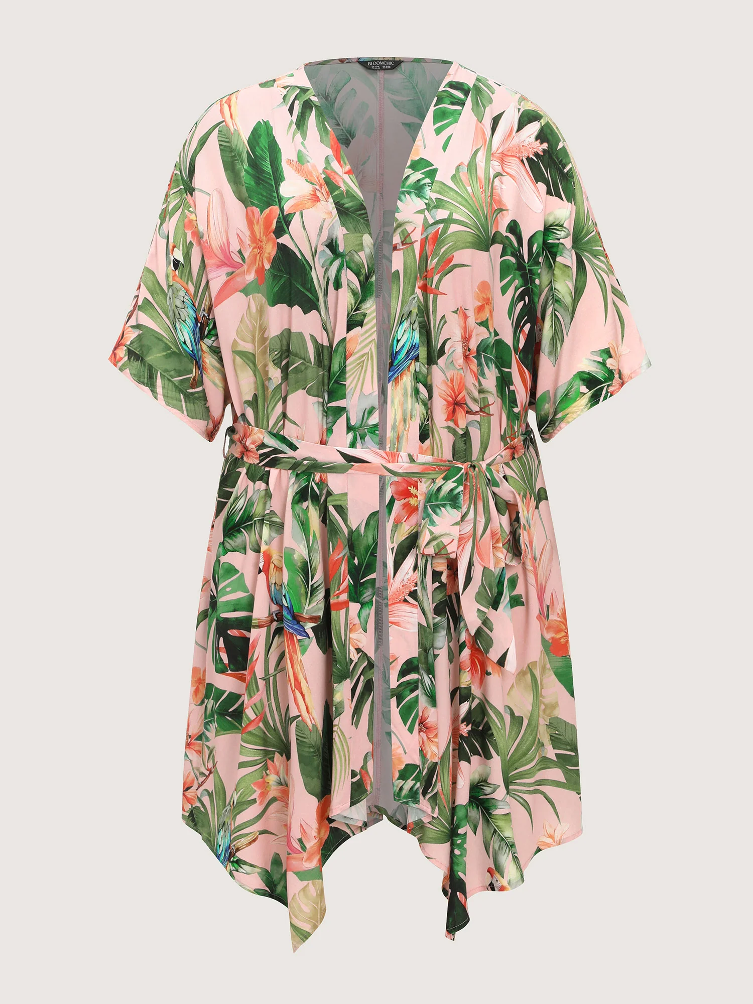 Tropical Escape Waist Tie Kimono - Image 5