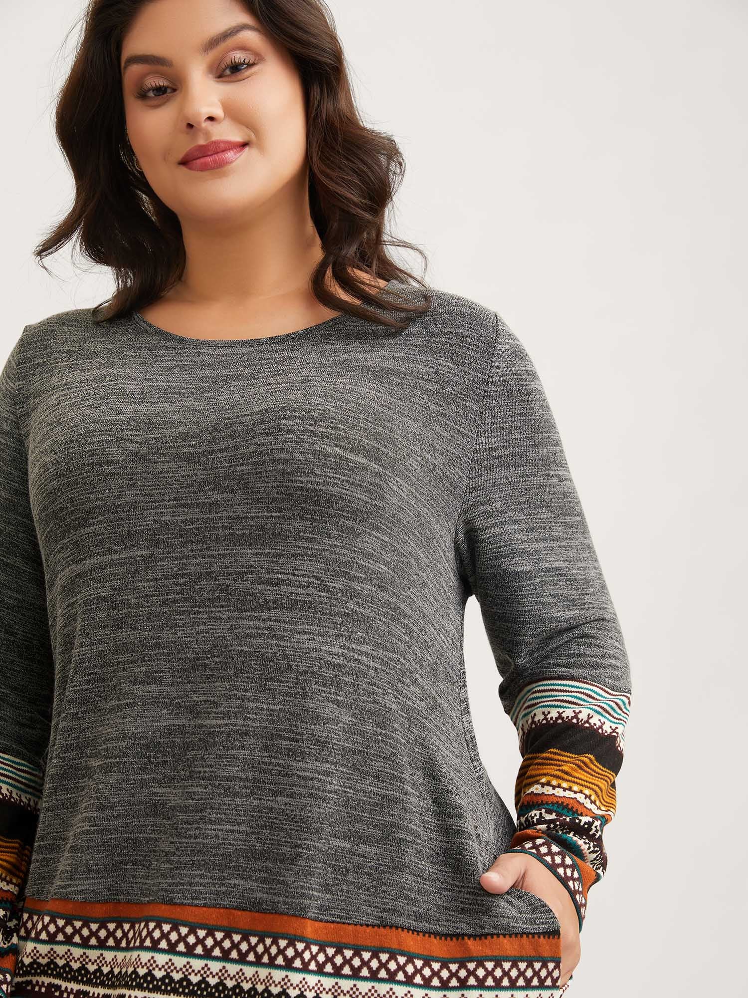 Tunic Boho Print Pocket T-shirt - Image 2