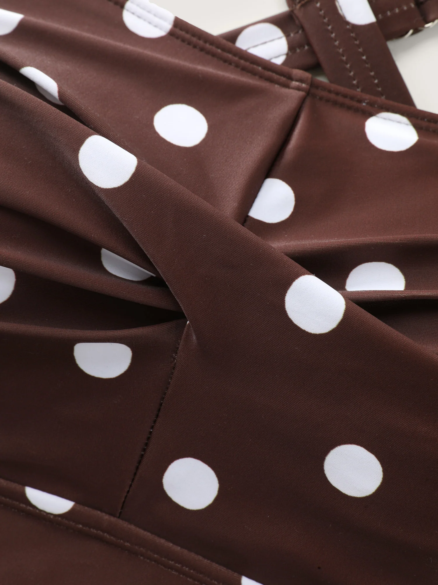 Twist-Front Polka Dots Swim Dress - Image 7
