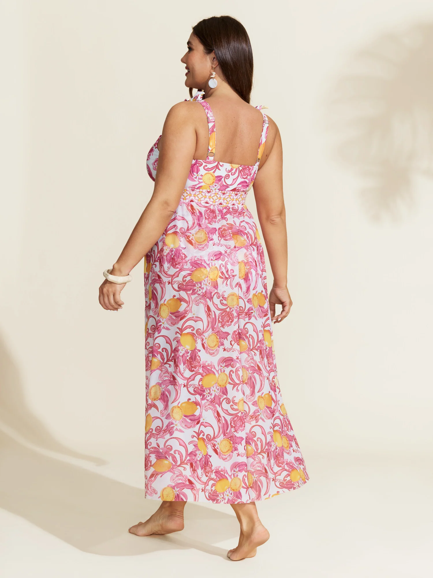 Two-Piece Citrus Print Sarong Swimsuit - Image 27